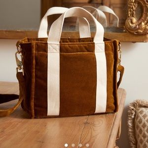 Sezane mini tote, velvet NWT